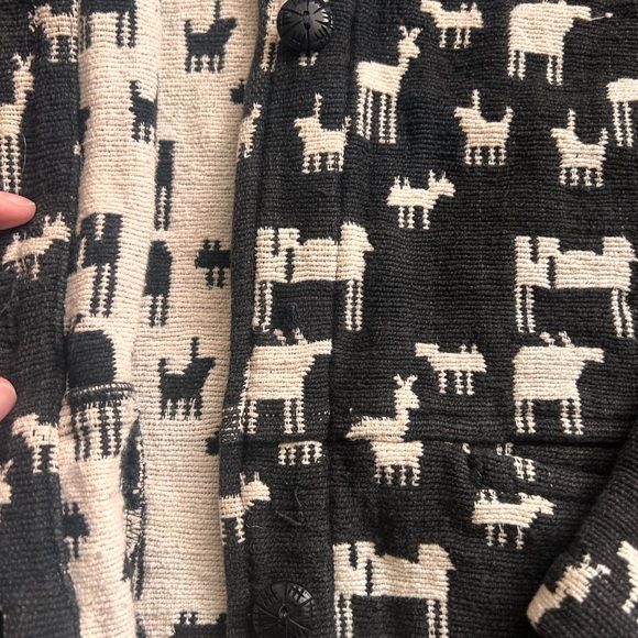 Vintage woven llama jacket Size Small - Picture 7 of 7